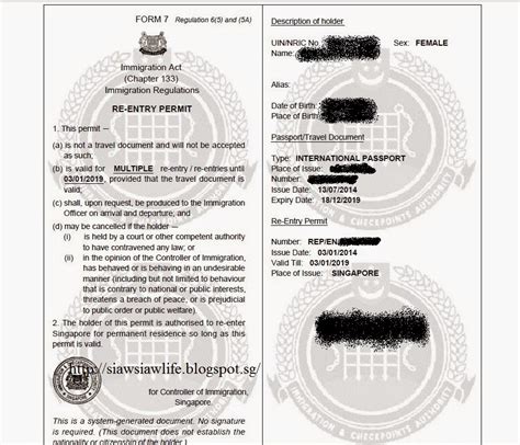 Renewal of Re-entry Permit - Ministry of Foreign Affairs