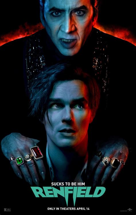 Apr 14, 2023 · Renfield: Directed by Chris McKay. With Nicholas Hoult, Nicolas Cage, Awkwafina, Ben Schwartz. Renfield, Dracula's henchman and inmate at the lunatic asylum for decades, longs for a life away from the Count, his various demands, and all of the bloodshed that comes with them. . 