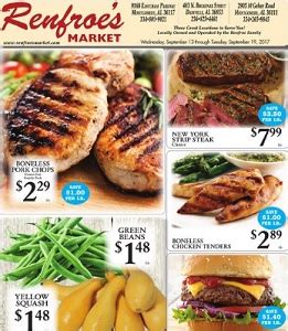 Jun 13, 2021 · Browse Renfroe's weekly ad circular & bakery sales. Find this week Renfroe's Market ad specials, fresh produce savings, printable coupons, and catering offers on iweeklyads.com. Here you'll find the current Renfroe's ad featuring great prices … [Continue reading] . 