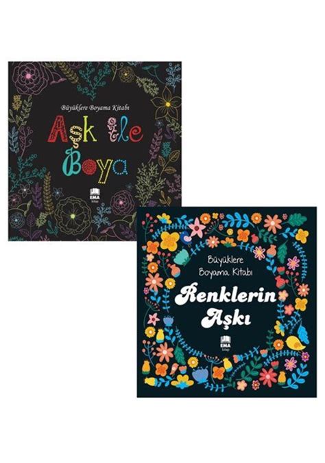Renklerin Aşkı & Aşk İle Boya Büyüklere Boyama Kitabı Seti  n11.