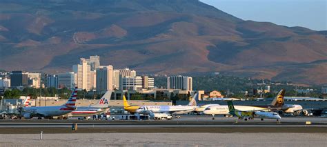 Reno airport. 2,097,322 passengers used Reno Airport in 2022 representing an increase of 18.50% compared to 2021 (1,769,841). trending_up 18.50%. 
