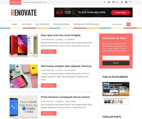 Renovate Tech Blogger Template 99APK SOFT