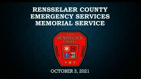 Rensselaer County hosting annual emergency services memorial