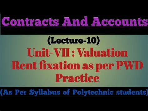 Rent Fixation as per PWD Practice Valuation - YouTube