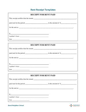 Rent Receipt Template 9 Forms For Word Doc Pdf Format
