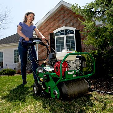48-in Plug Lawn Aerator. Model # 45-0299. 898. • Aeration loosens the soil to allow for air and nutrients to reach your lawn's root system. • Durable heavy-gauge steel deck and welded draw bar. • Simple to use cantilever transport handle for easy raising and lowering. Find My Store. for pricing and availability.. 