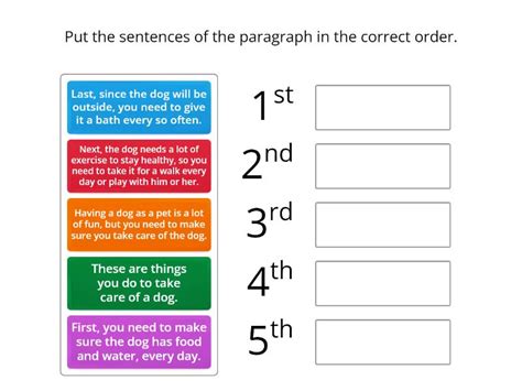Reorder Mixed Up Paragraph