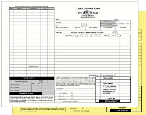 Repair Shop Work Order Template Joy Studio Design Gallery Best Design