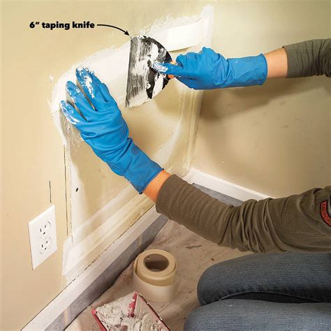 How to Fix a Hole in Drywall Without a Patch · Use a jab saw or utility knife to shape the existing hole into a square or rectangle shape · Cut the scrap of .... 