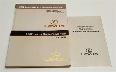 Repair manual 2002 lexus es 300. - The homeowners association manual by peter m dunbar.
