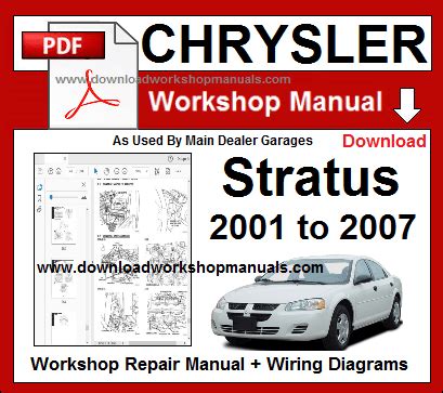 Repair manual 99 chrysler stratus v6. - 2007 dodge caliber service repair manual software.