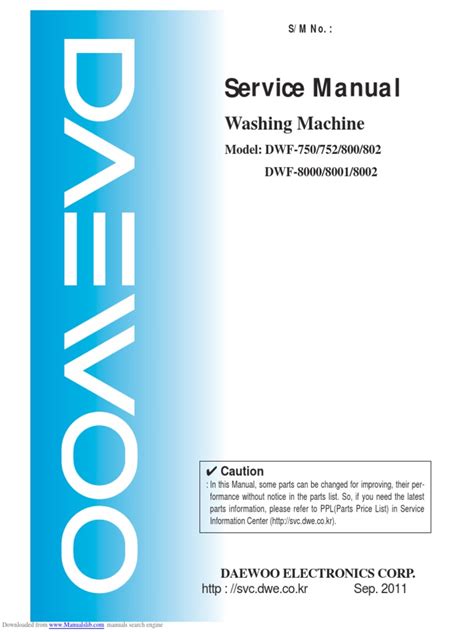 Repair manual daewoo dwf 5550 washing machine. - Proceso de separación de ingeniería manual de soluciones wankat.