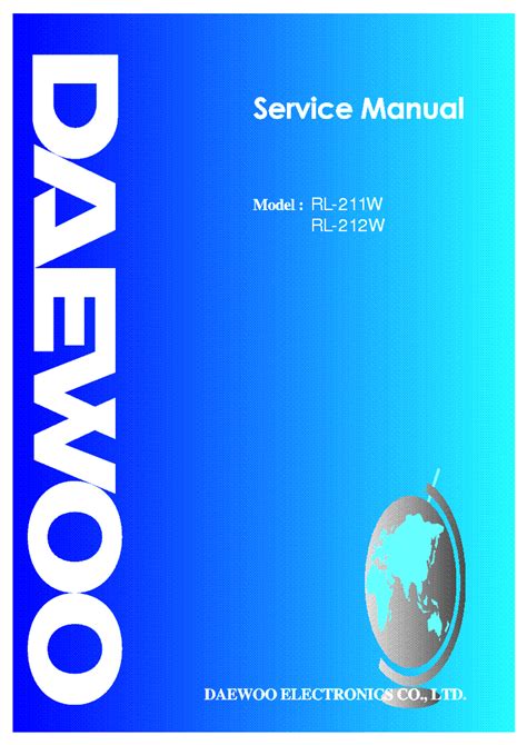Repair manual daewoo rl 211w mini component system. - Manual del propietario de maruti omni.