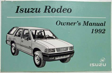 Repair manual for 1992 isuzu rodeo. - Things fall apart 15 study guide.