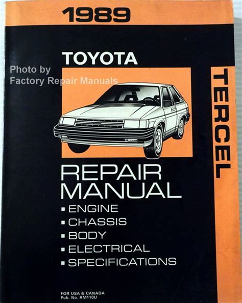 Repair manual for 89 toyota tercel. - Foss magnetism and electricity teacher guide.