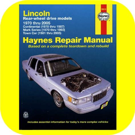 Repair manual for 95 lincoln continental. - A practical guide to transportation and logistics.