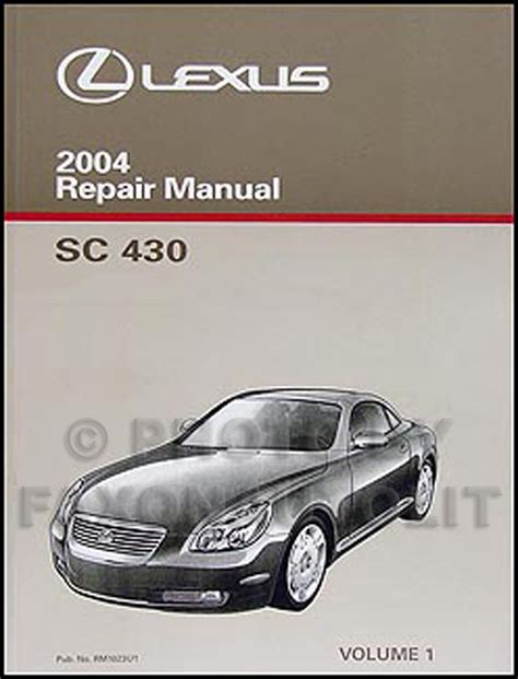 Repair manual for lexus 2004 sc430. - V3600 kubota manuale delle parti del motore.