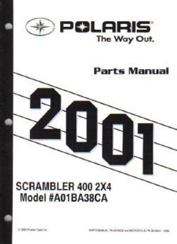 Repair manual for polaris scrambler 2x4 400. - Service manual for 1997 polaris jet ski.