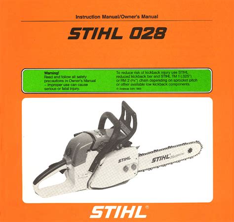 Repair manual for stihl 12 av chainsaw. - Manual of oregon trees and shrubs.