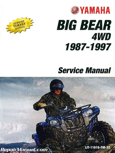 Repair manual for yfm350fw big bear 4x4. - John deere repair manuals 777 z trak.