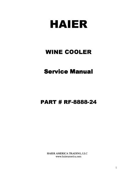 Repair manual haier hvr049blw wine cooler. - Pen and ink drawing a simple guide.