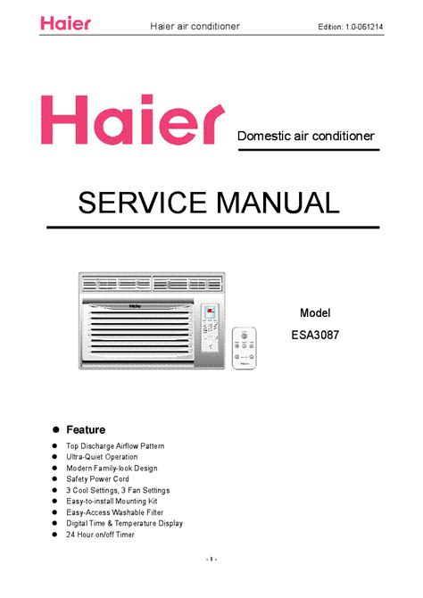 Repair manual haier hwr18vc7 air conditioner. - Dtm a20 manuale della stazione totale.