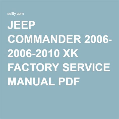 Repair manual jeep commander 2006 5 7l. - Ford audio 6000 cd manual codes.