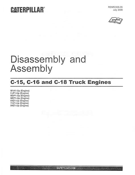 Repair manual on disassembly of c15 caterpillar. - Piatti method for cello book 1.