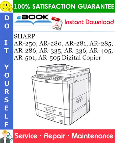 Repair manual sharp ar 280 ar 285 digital copier. - Parallax model 7355 power converter manual.
