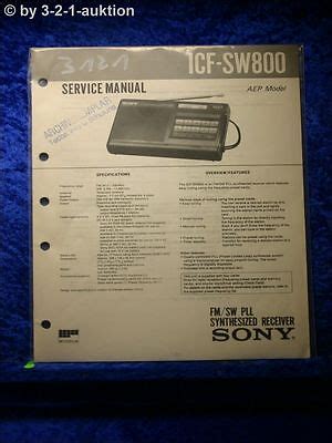 Repair manual sony icf sw800 fm sw pll synthesized receiver. - Beurteilung von handelsvertretern und reisenden durch hersteller und kunden.