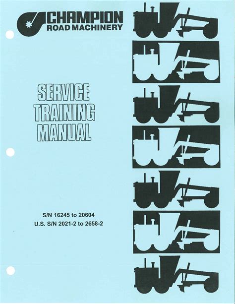Repair manuals 700 series champion grader. - Manual de la herramienta de calibración detroit.