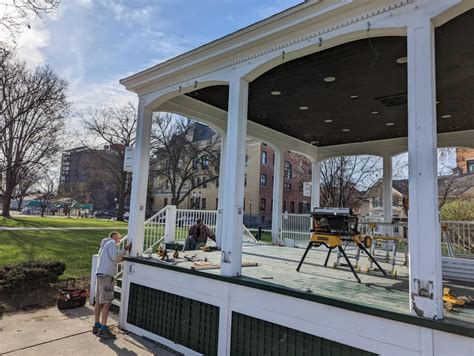 Repairs underway on Glens Falls bandstand