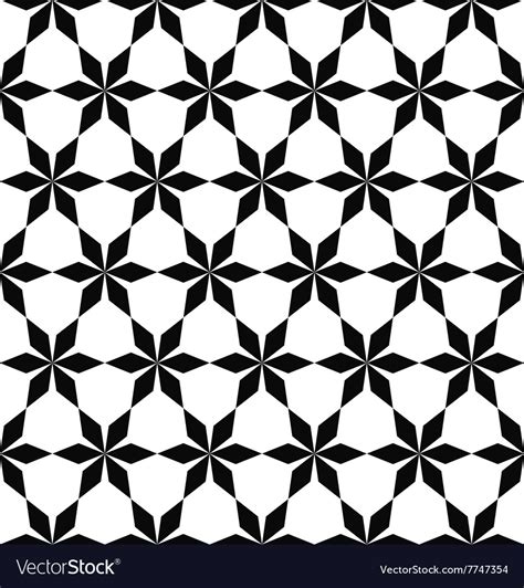 Repeat black and white geometric pattern Vector Image