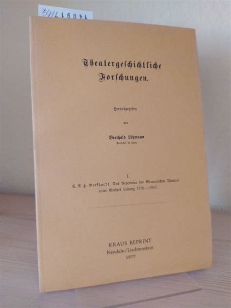 Repertoire des weimarischen theaters unter goethes leitung 1791 1817. - Manual of biblical archaeology vol 1 classic reprint by carl friedrich keil.