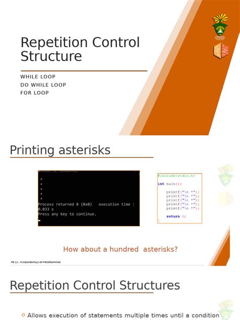 Repetition Control Structure C++