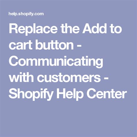 Replace “Add to cart” with a contact link · Shopify Help Center