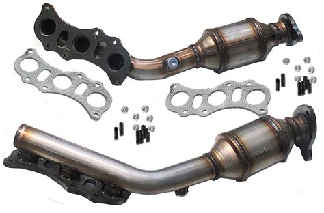 Replace catalytic converter. Raise the vehicle, preferably at both the front and rear, high enough for you to slide … 