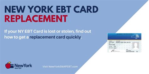Here’s how to replace a lost or stolen NY EBT Card: Step 1. First, you must immediately contact EBT Customer Service (1-888-328-6399) to report your EBT card lost or stolen. Only by first contacting EBT ... Step 2. Step 3.. 