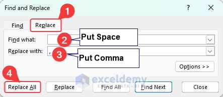 Replace enter with comma. prototype.  What worked for me was adding this to the rules ob...