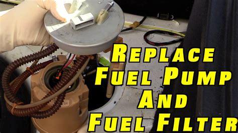 Replace fuel pump. Step 4 – Remove the strainer and replace the pump. Now that the pump is disconnected, grab it and pull it upwards. Make sure your drip pan is handy because the fuel strainer can drip fuel. Once the fuel pump strainer is out, perform the following steps: Disconnect the top plug. Remove the strainer clamp. 
