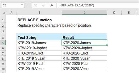 Replace or Add Characters With Excel s REPLACE Function