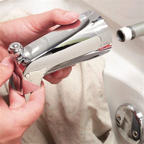 Replace tub faucet. How to prevent a clogged tub drain: Use a drain cover to catch hair before it enters the drain. Regularly clean drains with a mix of baking soda, vinegar and hot water. Also, choose larger tub toys that cannot fit in the drain. How to fix a clogged tub drain: To remove hair clogs, use a drain snake or plastic drain hook. 