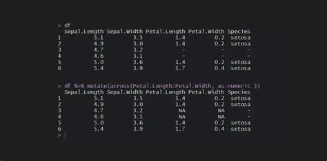 Replace values in the entire R data frame or range of columns