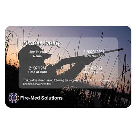 Replacement Hunter Safety Card FireMed Solutions