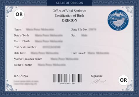Replacement birth certificate oregon.  In Oregon, the Center for Healt...