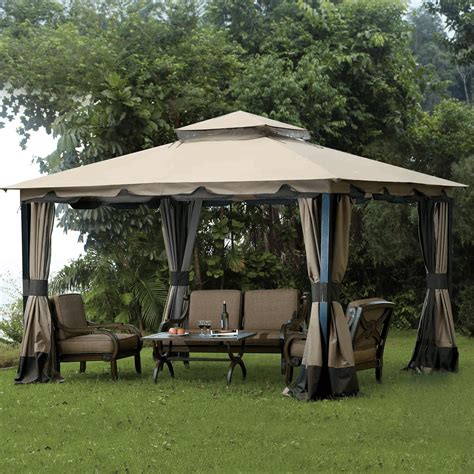 If a custom canopy is not available, then you should consider a universal canopy for your gazebo. This canopy will not fit gazebos with a corner pocket canopy design. Industry exclusive 350-Denier fabric with RipLock Technology. The top tier measures 36" x 36". The outer perimeter of the main canopy is 120" x 120".