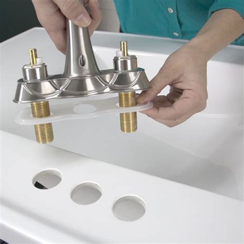 Replacing bathroom faucet. Screw in a new stem clockwise for each replacement handle until it’s hand tight, then give it a final spin with a socket wrench. Don’t over-tighten the stems in this step, as it can damage your pipes. With the stems in place, you can now screw in multiple handles and use caulk to make sure they’re watertight. 4.) 