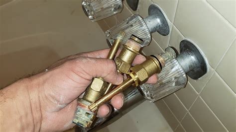 Replacing shower valve. To replace a two-handle shower valve, begin by shutting off the water supply. Next, remove the handles and stems before removing the old valve. … 