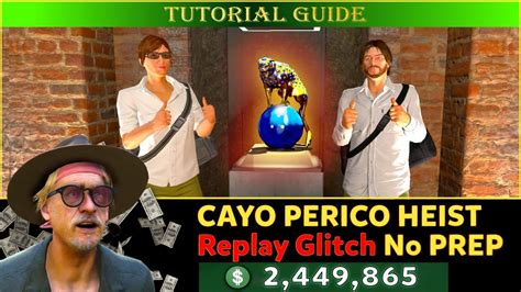 Replay glitch cayo perico. Yes, one can do the infamous heist replay glitch for The Cayo Perico Heist in GTA Online. The heist replay glitch essentially allows players to redo the finale of any heist, but without any of the ... 