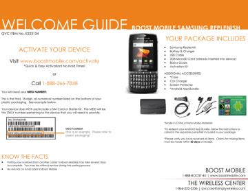 Replenish Samsung Guide User